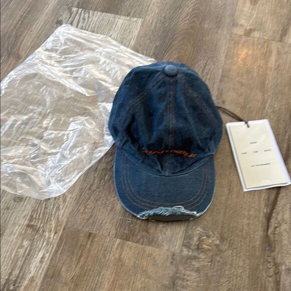 Song for the Mute Mens Logo Washed Denim Baseball Cap 241-CAP004-WDNMBLU Blue OS - Picture 6 of 9